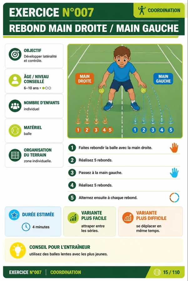 Page illustrée du guide de tennis 6